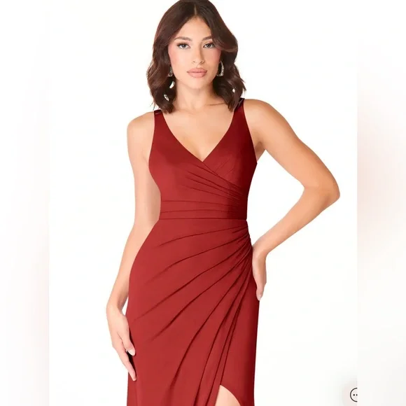 AZAZIE LEANDRA TERRACOTTA FORMAL MAXI DRESS 12